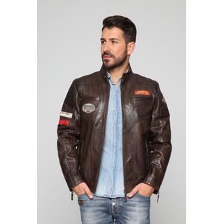 Vintage Biker-Jacket with classic stitchings and patches